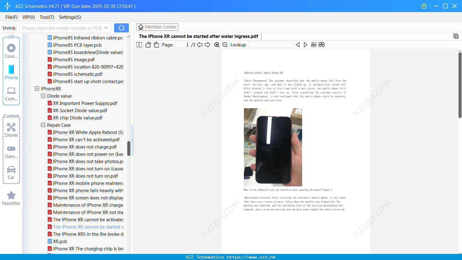 The IPhone XR Cannot Be Started After Water Ingress